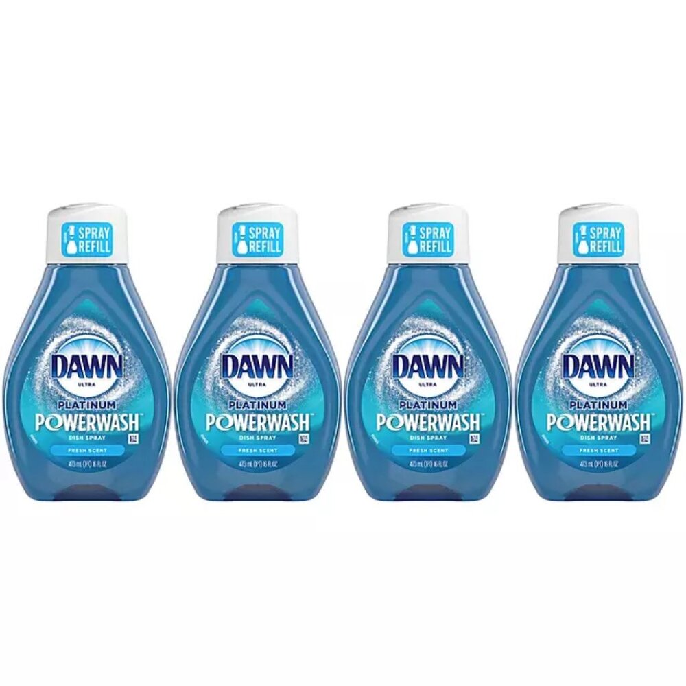 Dawn Platinum Powerwash Dish Soap Spray, Fresh Scent, 4 refills, 64 fl. oz.